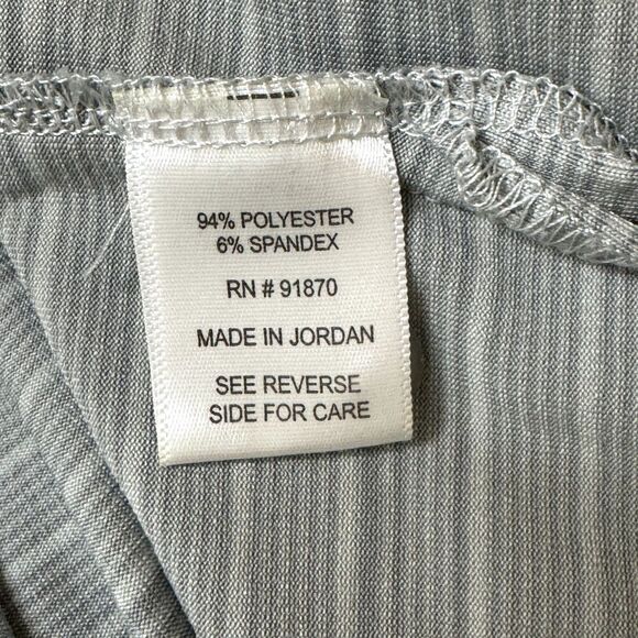 Tommy Armour Dri Logic Golf Polo Shirt Striped Slinky Knit Gray Teal M bv - Picture 5 of 6